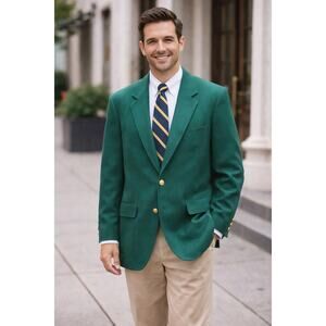 Vintage Masters Style Green Sport Jacket Coat Size 44S